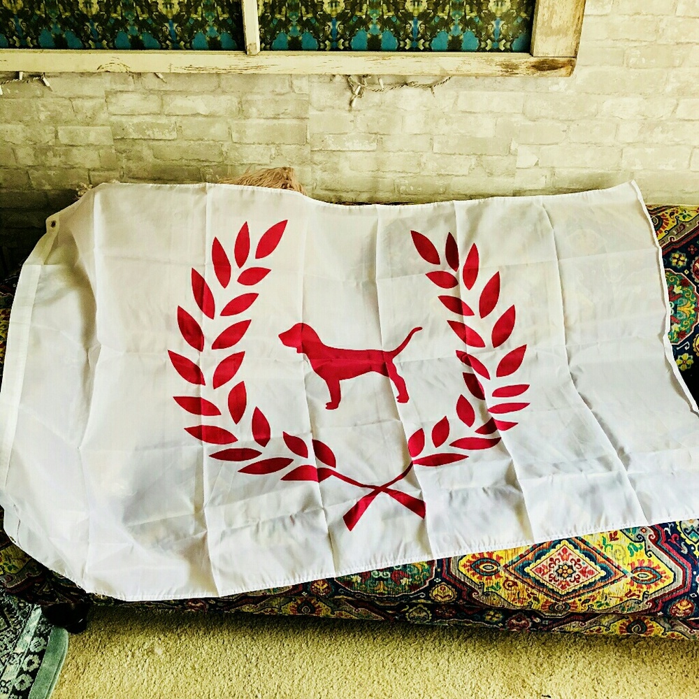 Victoria's secret pink display banner flag